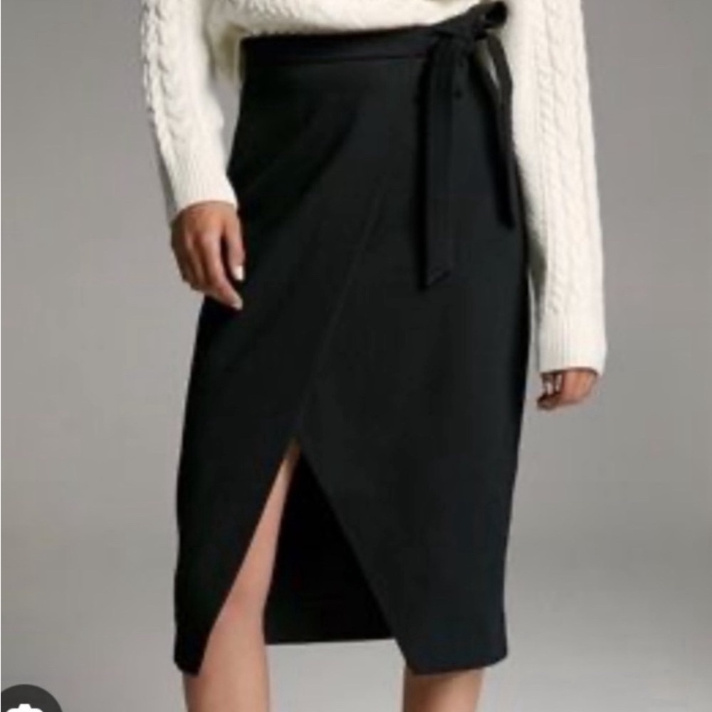 NWT Aritzia Wrap Pelli Pencil Skirt in Black
